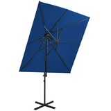 vidaXL Ampelschirm mit Lüftung 250 x 250 cm azurblau 312365