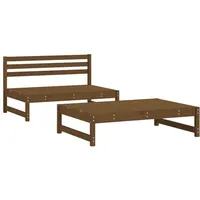 vidaXL 2-tlg. Garten-Lounge-Set Honigbraun Massivholz Kiefer