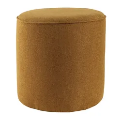 Hocker aus gelbem Stoff D 40 cm COQ