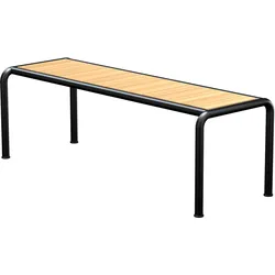 AVANTI Outdoor-Bank 129,5 cm Kiefer Schwarz
