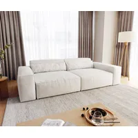 DeLife Big-Sofa Sirpio XL 270x130 cm Bouclé Creme-Weiß