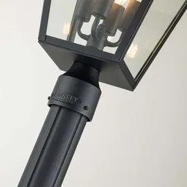 quintiesse Außenstandleuchte Glas, Metall E14 IP44 spritzwassergeschützt dimmbar schwarz