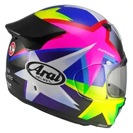 Arai Helmet Arai Quantic Star Helm, schwarz/weiß/neon-gelb, L