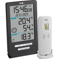 TFA Funkthermometer, Thermometer + Hygrometer, Grau