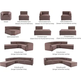 LeGer Home by Lena Gercke Sessel LYZA Polyester 96 x 74 x 96 cm Braun