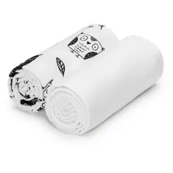 T-TOMI TETRA Cloth Towels EXCLUSIVE COLLECTION Badetuch Owls 90x100 cm 2 St.