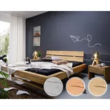 3S Frankenmöbel »Alia 1« Balkenbett Massivholz BE-0280 / 160x200 cm / Eichefarben gebeizt