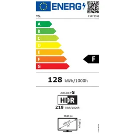 TCL 75P755 75 Zoll LED 4K HDR Google TV
