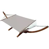 AS-S 410cm XXL Hängemattengestell Dominica Hängematte mit Gestell aus Holz Lärche mit Stabhängematte