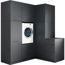 laundreezy Mehrzweckschrank-Set 186 x 238 x 68 cm Grau