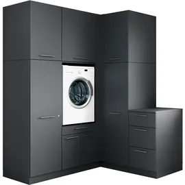 laundreezy Mehrzweckschrank-Set 186 x 238 x 68 cm Grau