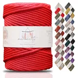 Makromecity Makramee Garn 5mm x 95m Premium Polyester Makramee Schnur Polypropylene Yarn Basteln für Wandbehänge Umhängetasche Handtasche Runner Schnullerkette Platzteller