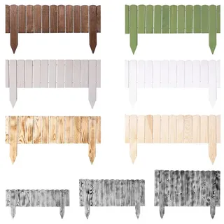 BooGardi Rollborder Holz · 6 Farben · Höhe 20/30/40 cm · natur braun x 200cm · Flexible Beetumrandung Mähkante · Steckzaun Blumenbeet
