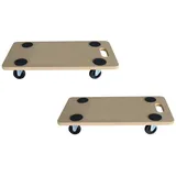 Spetebo Transport Rollbrett Tragkraft 150 Kg - 2 Stück - Rollwagen Trolley