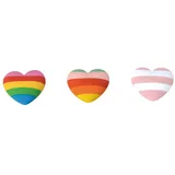 Moses Regenbogen Herz Radierer Set