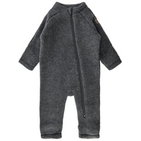 mikk-line - Wolloverall Baby Suit in melange anthracite, Gr.98,