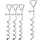 Relaxdays 24 x Spiralhering, Stahl, Silber