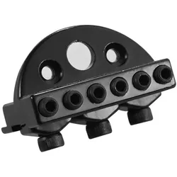 6-saitiges Headless E-Gitarrensaiten-Sicherungsmuttern-Set mit 2 Schraubenschlüsseln und 2 Schrauben, Schwarz