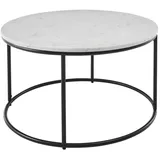 STOLKOM Sp.z.o.o. Couchtisch rund Schwarz Marmor 80 x 46 cm