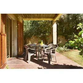 JARDIN Gartentisch 90 x 5,6 x 90 cm Cappuccino