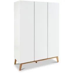 Portobello Kleiderschrank Venta 135 x 195 cm Lack Weiß