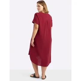 sheego Etuikleid Unifarben Rot 48