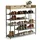DanDiBo Ambiente Schuhregal 100 x 100 x 30 cm 6 Etagen schwarz