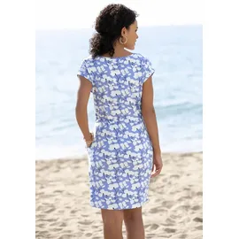 Beachtime Sommerkleid Blumen Blau 44