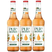 Monin Sirup Pure Peach-Apricot 700ml - Cocktails Milchshakes (3er Pack)