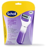 SCHOLL Expert Care 2-in-1 File & Smooth elektrischer Hornhautentferner, Hornhaut Entfernung für seidig weiche Füße, elektrisch Lila