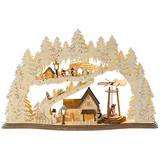 Holz-Glas-Design GmbH HGD CLB02-4803E Lichterbogen, Holz, Wei, groß