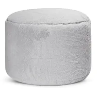 mokebo Pouf Kunstfell 60 x 40 x 60 cm Grau