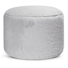 mokebo Pouf Kunstfell 60 x 40 x 60 cm Grau