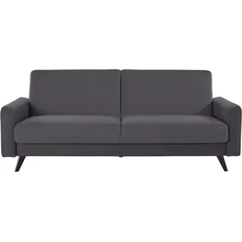exxpo - sofa fashion 3-Sitzer EXXPO - SOFA FASHION "Samso, elegant und bequem, toller Sitzkomfort, Schlafsofa", braun, B:222cm H:89cm T:93cm, Sofas, Kippcouch, inklusive Bettfunktion und Bettkasten, Komfortsitzhöhe 49cm