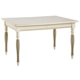 Casa Padrino Esstisch Luxus Barock Esstisch Creme / Gold 130-330 x 100 x H. 77,5 cm - Ausziehbarer Küchentisch