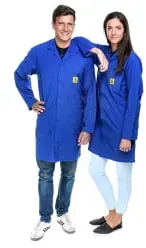 SafeGuard ESD Kittel Pro-Line, dunkelblau, 3/4 Länge DSWL41033 , 1 Unisex Kittel, Größe XS