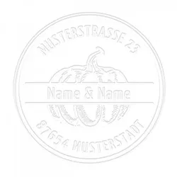 Monogramm-Prägezange 51 mm rund - Kürbis