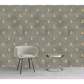 Queence Vinyltapete Tori 90x300 cm selbstklebend grau 34193