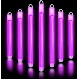 Glow Fever Leuchtstäbe - 15 cm Neon Glow in the Dark Knicklichter, Leuchten im Dunkeln, mit Endkappen und Band - Glow Stick Party Set für Games, Parties & draußen Party Dragon - Lila, 100 Stück