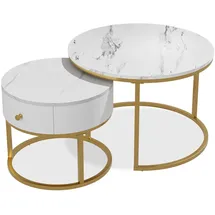 Vicco Madrid Marmor Weiß MDF 70 x 70 cm