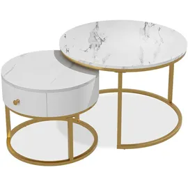 Vicco Madrid Marmor Weiß MDF 70 x 70 cm