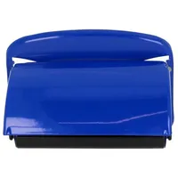 tecuro Papierrollenhalter Messing (blau RAL 5002) mit Deckel und schwarzer Kunststoffrolle