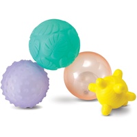 INFANTINO Activity Ball Set Music & Lights - 4 Colourful, Bouncy, & Multi-Textured Balls for Fine Motor Development for Little Hands, BPA free (215023-02)