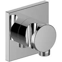 Keuco Schlauchanschluss mit Brausehalter, Rosette eckig, 59592060002, Farbe: Edelstahl-finish