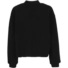 URBAN CLASSICS Bomberjacke URBAN CLASSICS "Urban Classics Ladies Structured Bomber Jacket", Damen, Gr. 5XL, schwarz, 100% Polyester, unifarben, normal, amerikanischer Ausschnitt, Jacken Bomberjacke