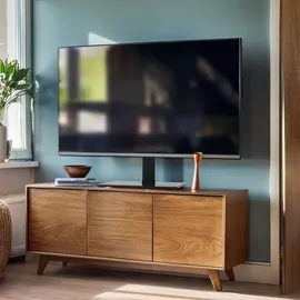 Maclean Brackets Universal TV-Ständer für RTV-Schrank max 40kg max VESA 600x400 für 32-75" TVs | Schwarz