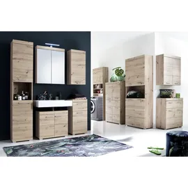 WELLTIME Avena Waschmaschinenumbauschrank 63 x 24 x 187 cm Beige