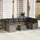 vidaXL Garten-Lounge-Set 10-tlg. grau