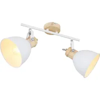 GLOBO Wiho 2X E27 Deckenspot 15 cm weiß Metall