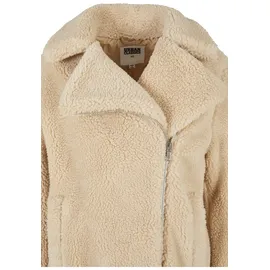 URBAN CLASSICS Ladies Sherpa Biker Jacket - beige